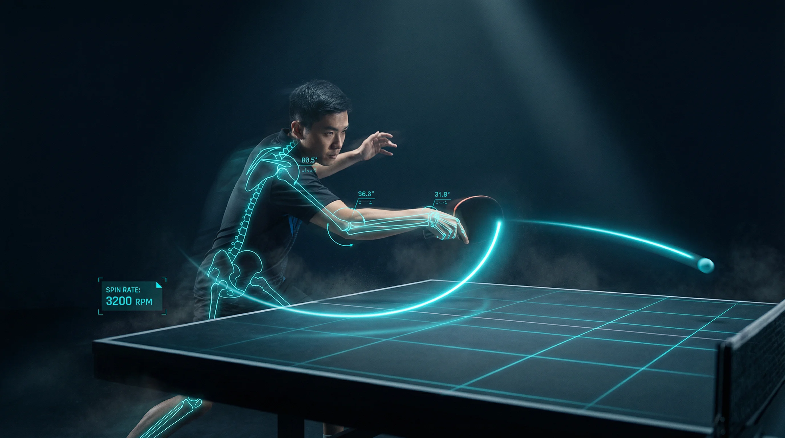 Table tennis motion analysis with movAcam dual camera system